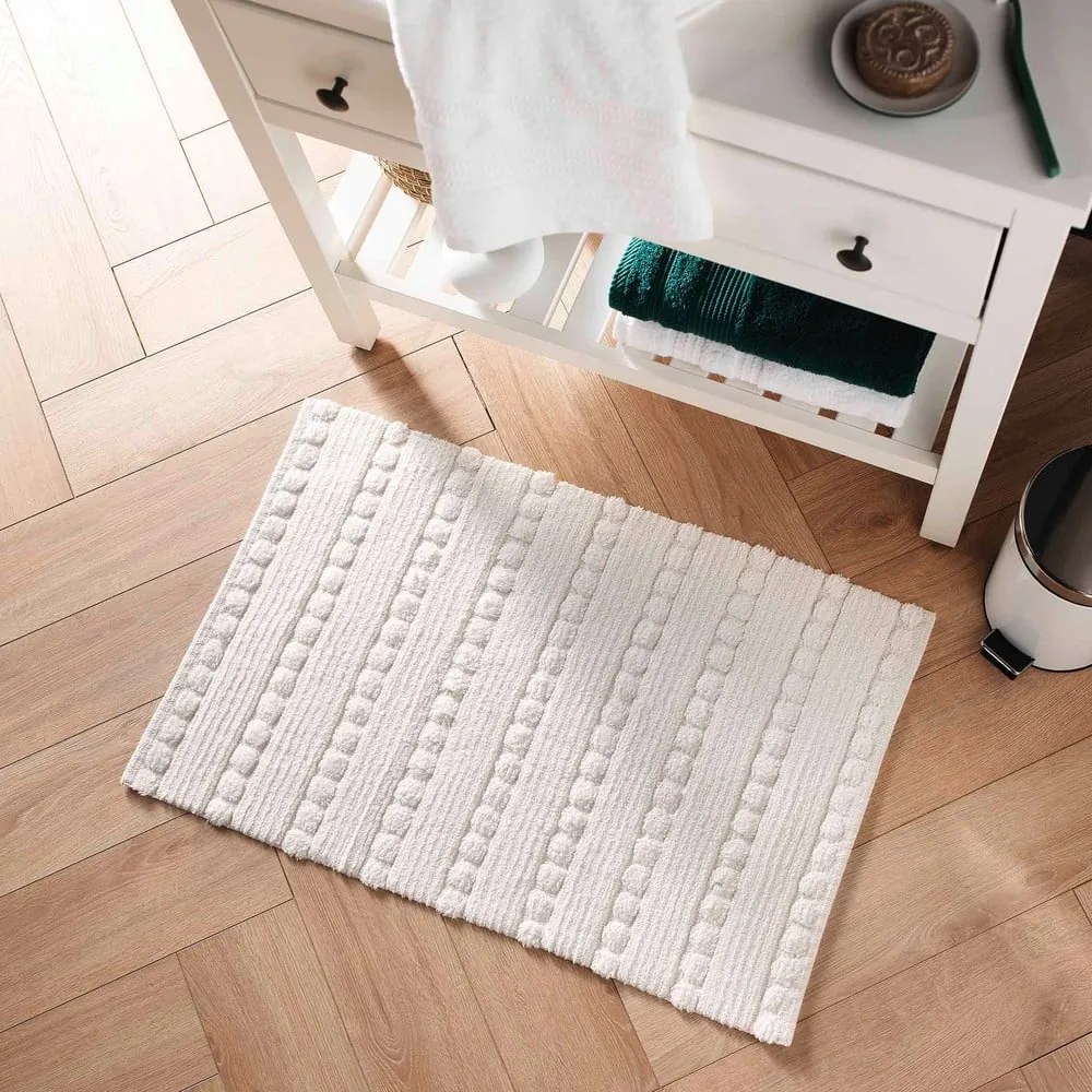 Fehér fürdőszobai kilépő 50x80 cm Cleonis – douceur d'intérieur