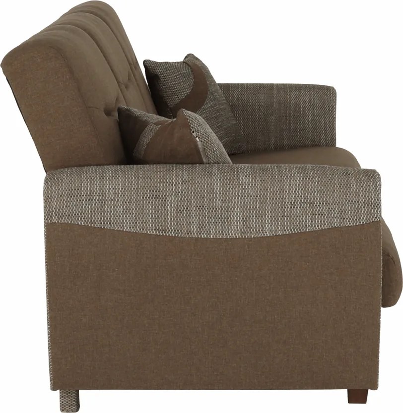 3-ülés ágyfunkcióval, barna, MILO 3-Ülés