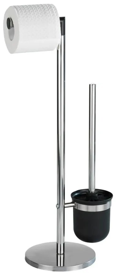 Parus ezüstszínű WC-kefe és WC-papír tartó állvány - Wenko