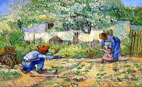Van Gogh - Család üvegkép, falikép