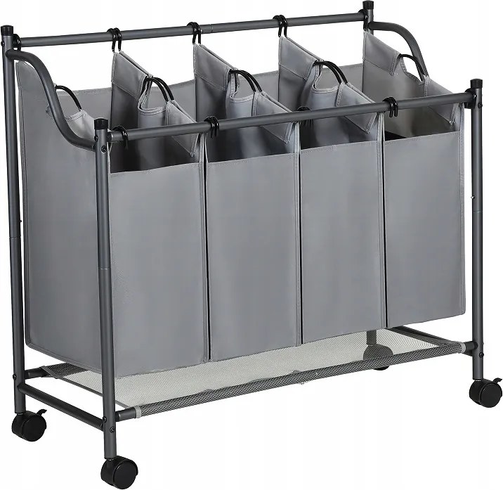 Márkás Praktikus Szennyestartó Kosár Rendszerező 4 Rekeszes 138L Szelektív Sn