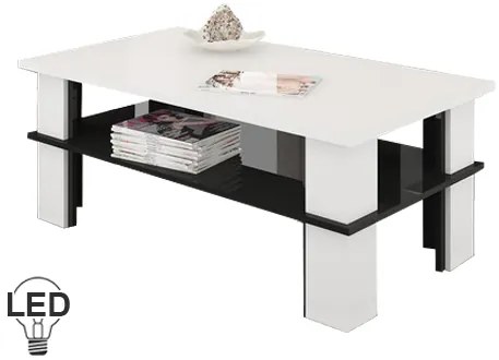 Dohányzóasztal Futura 2 (fehér + fényes fekete). 780010