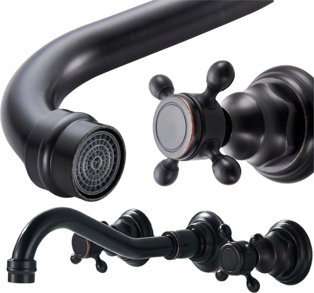 Fürdőszoba csaptelep Retro Sárgaréz Falsík Alatti Készlet