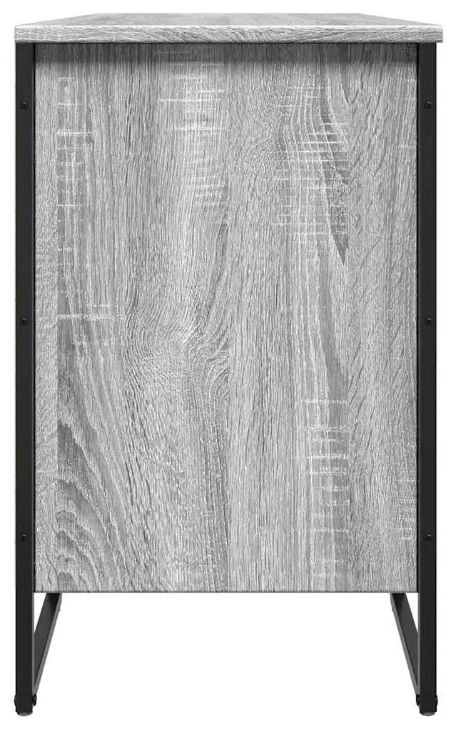 szürke sonoma színű szerelt fa cipőszekrény 90 x 38 x 61,5 cm