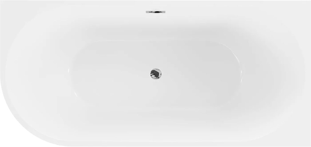Luxury Mia szabadon álló fürdökád akril   jobbos  160 x 75 cm, fehér,  leeresztö  króm - 52691607500P Térben álló kád
