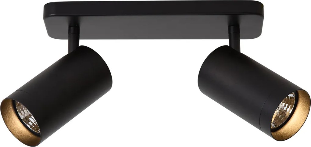 Modern mennyezeti lámpa fekete 2 fényforrású GU10 70mm - Jeana Luxe