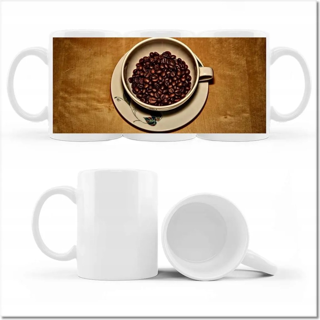 Nyomott mintás bögre Aromás kávébabok