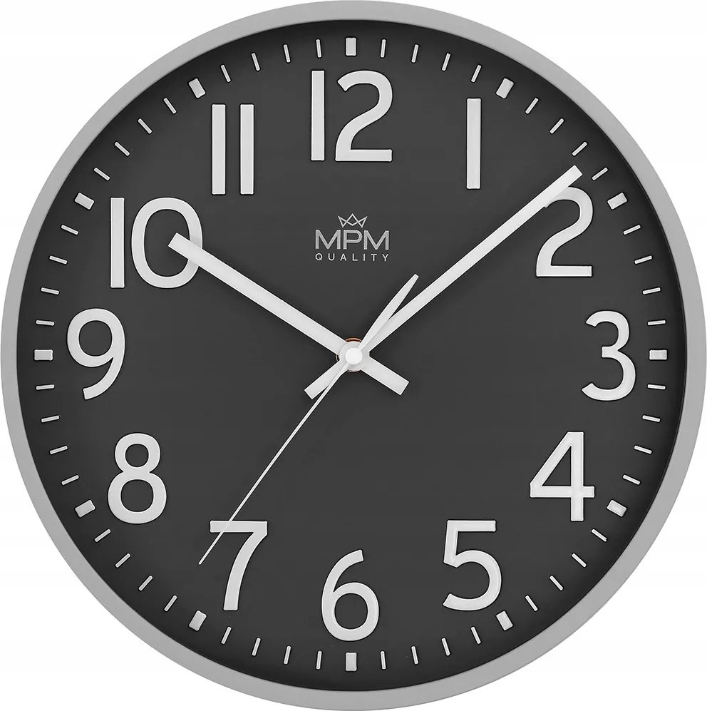 Szürke Jól Olvasható Kerek Elegáns Csendes Falióra Mpm E01.4505.9290 29 c