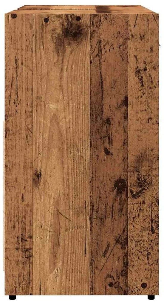 antik fa színű szerelt fa fürdőszobai mosdószekrény 60x33x60 cm