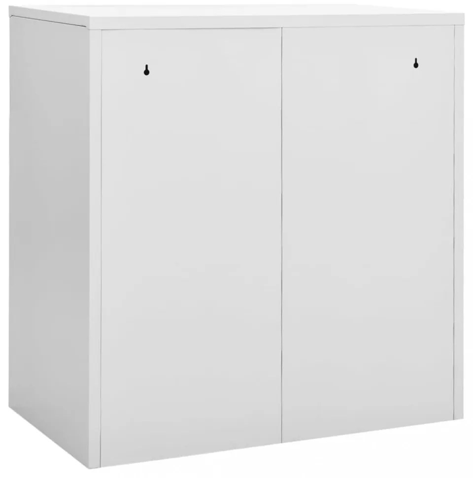világosszürke és piros acél zárható szekrény 90 x 45 x 92,5 cm