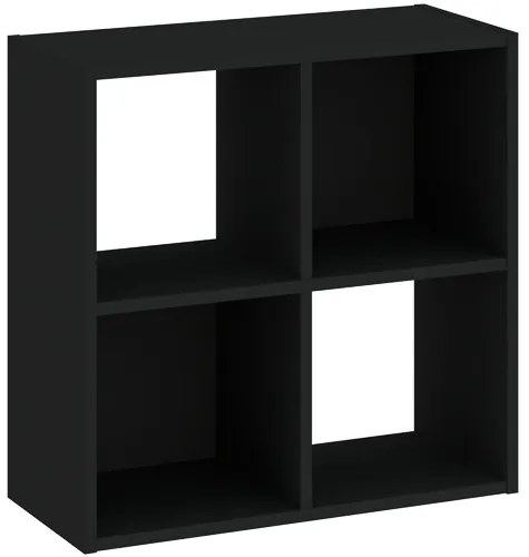 Könyvespolc 4 Rekeszes Fekete Színben CATCHY 61,5 cm