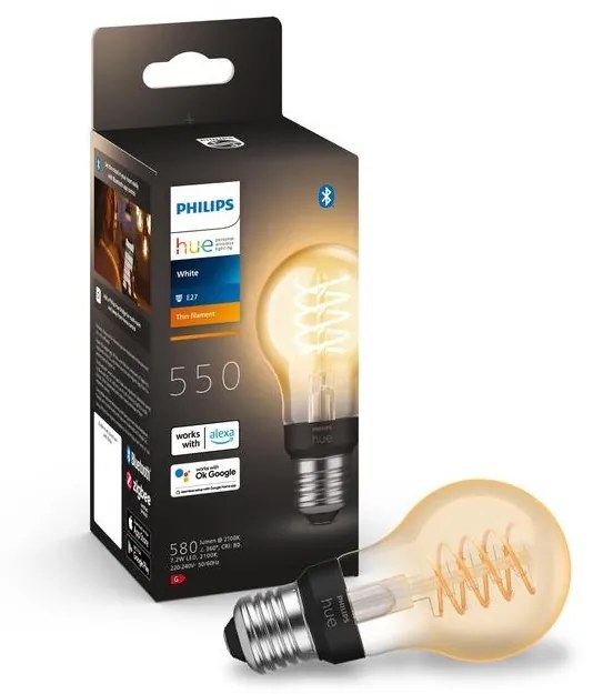 Philips LED Dimmelhető izzó Philips Hue WHITE FILAMENT A60 E27/7W/230V 2100K P5180