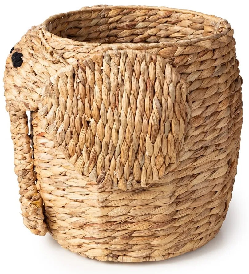 Natúr színű vízijácint játéktároló kosár ø 30x35 cm Elephant – Compactor