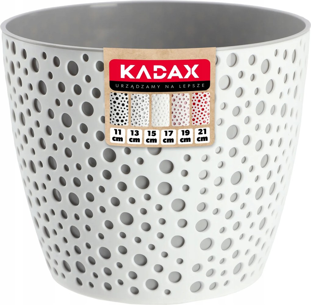 Virágtartó Fedő Kerek Virágágyás Műanyag 15 cm Szürke