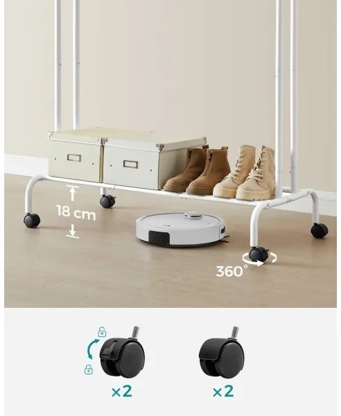 LINEA mobil álló fogas, fehér