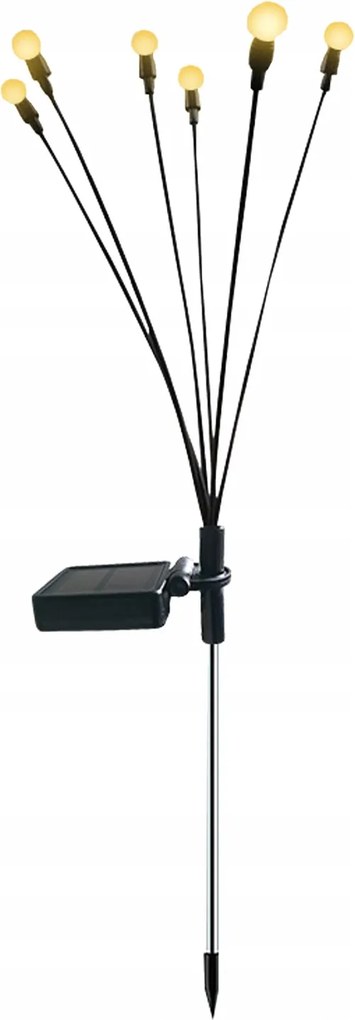 2 db-os napelemes kerti lámpa szett 70 cm 6 Led Meleg