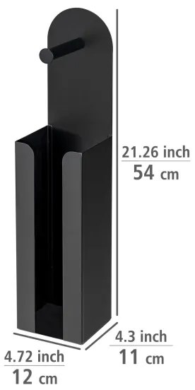 WENKO 26059100 - AGIRA tekercstartó 12x54 cm, fekete