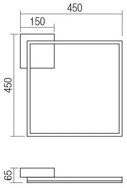 Redo 01-1639 - LED dimmelhető mennyezeti lámpa KLEE LED/30W/230V 45x45 cm arany