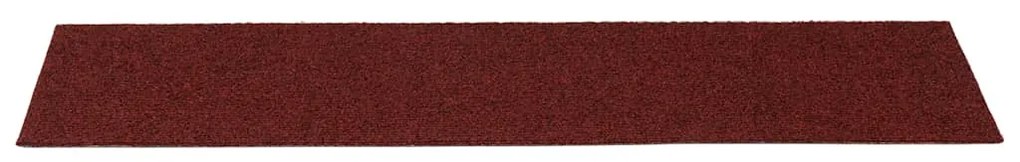 30 db piros lépcsőszőnyeg öntapadós téglalap alakú 76x20 cm