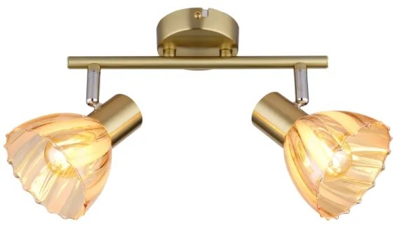 Globo 54315M-2 - Spotlámpa ZACHERY 2xE14/40W/230V arany