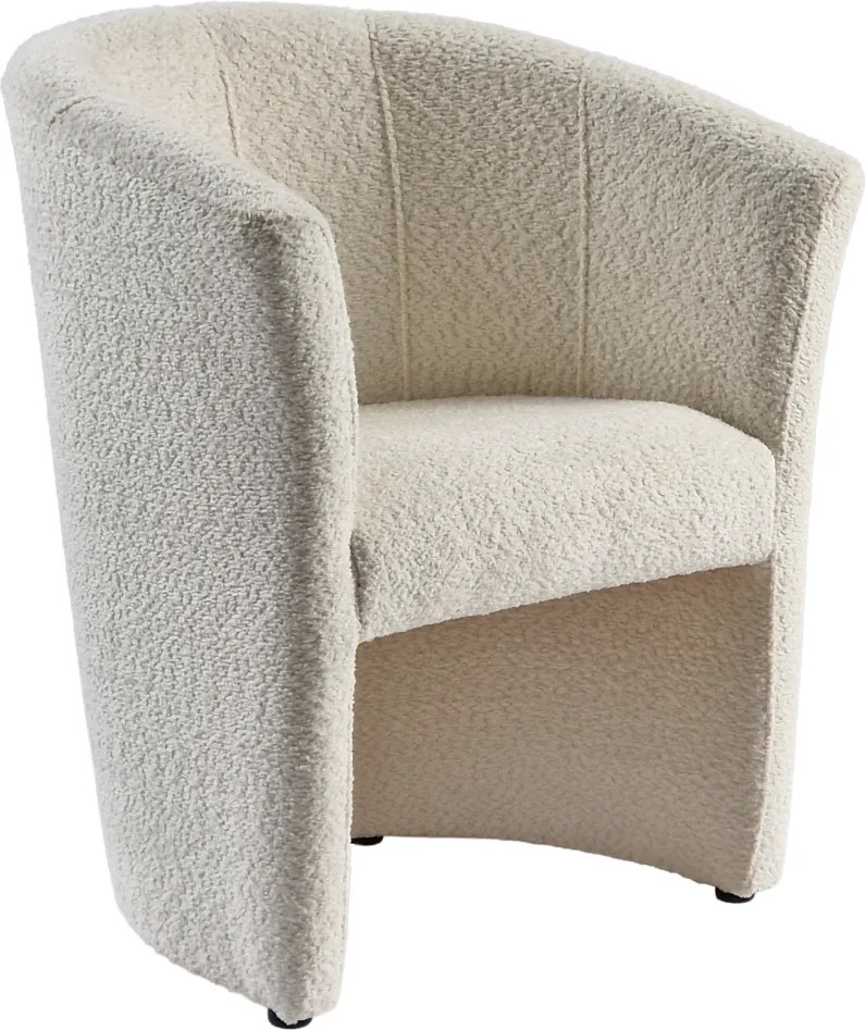 Klub fotel, tejszínes Coral anyag, CUBA