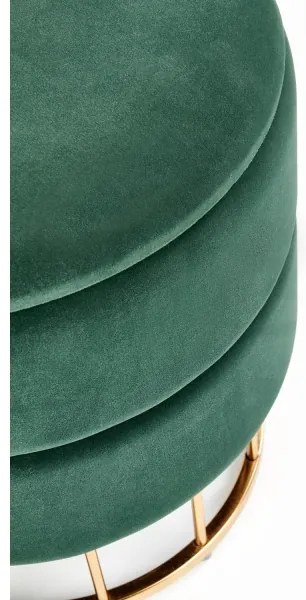 Taburet MINTY átm. 37 cm zöld/arany
