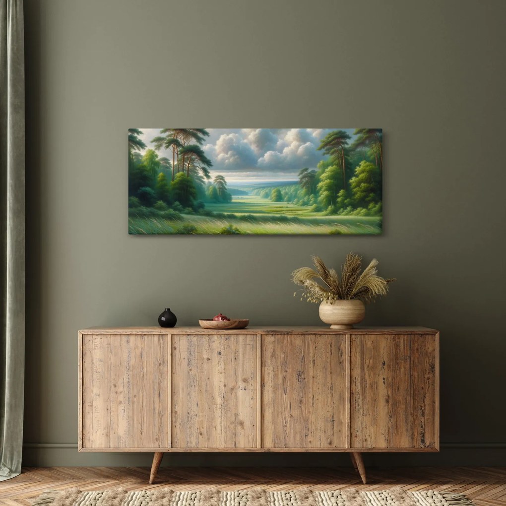 Kép - Zöld táj (120x50 cm)