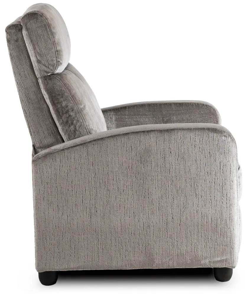 TV és Relaxfotel Szürke Bársony Kárpittal. DANNY