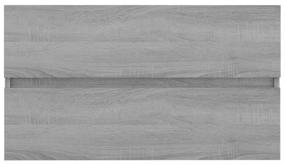 szürke-sonoma színű szerelt fa mosdószekrény 80 x 38,5 x 45 cm