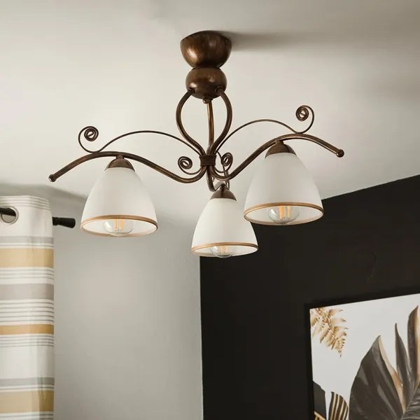 Brilagi - LED Felületre szerelhető csillár ANTICO 3xE27/60W/230V bronz patina