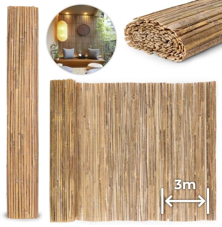 Bambusz paraván 150 cm x 300 cm x 12 mm