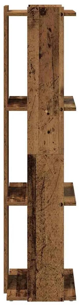 Könyvespolc 3 szintes Régi fa 60x30x120 cm Műfa