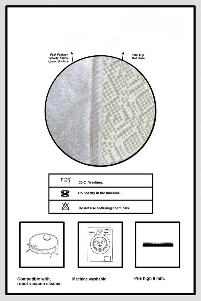 Krémszínű fürdőszobai kilépő szett 2 db-os 60x100 cm Bounde – Foutastic