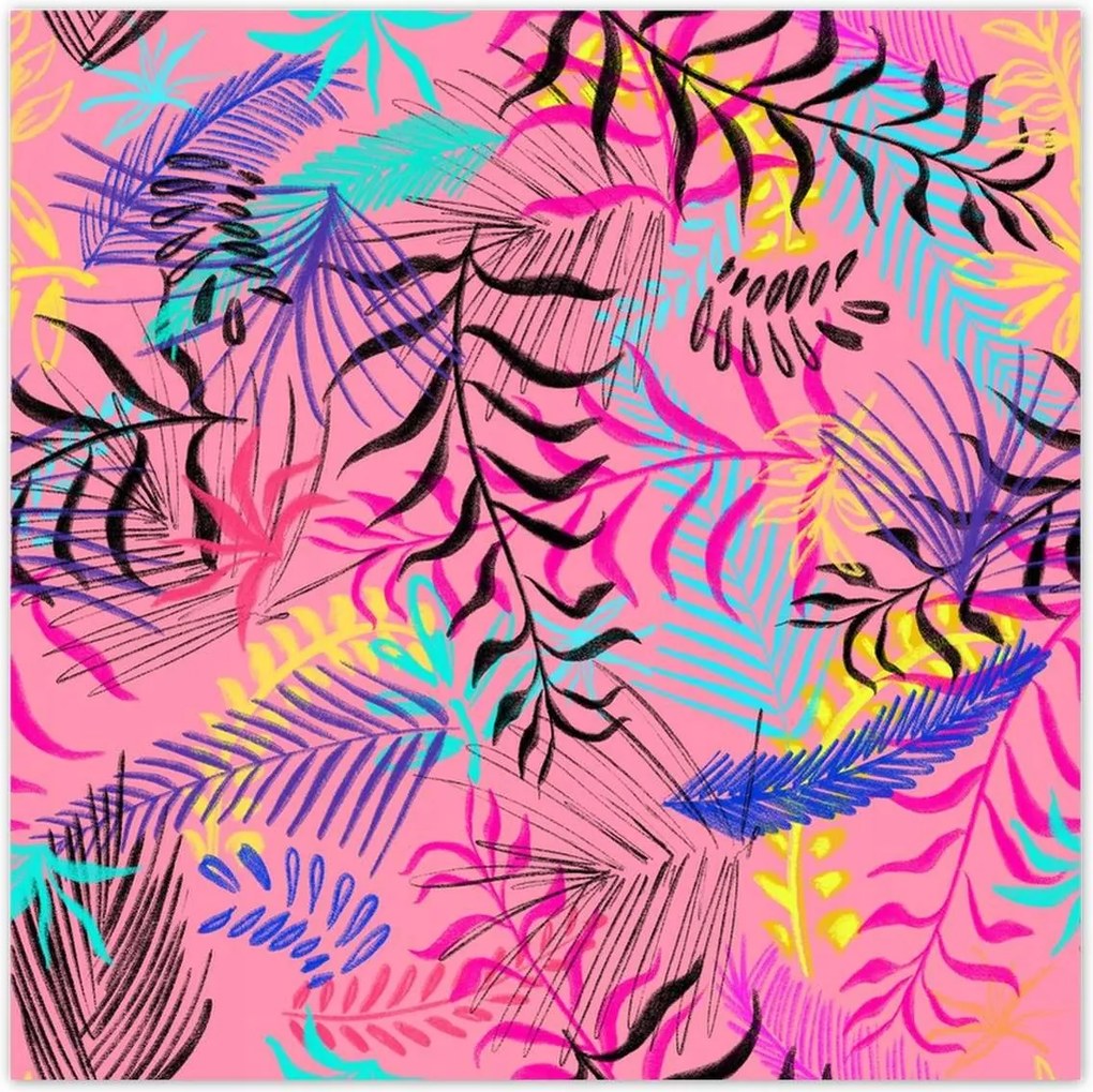 Poszterek 70x70 Rózsaszín kompozíció Virágok