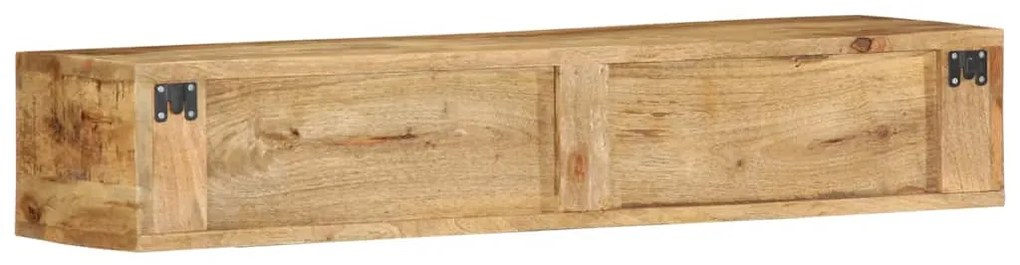 tömör nyers mangófa falra szerelhető TV-szekrény 100x30x19 cm
