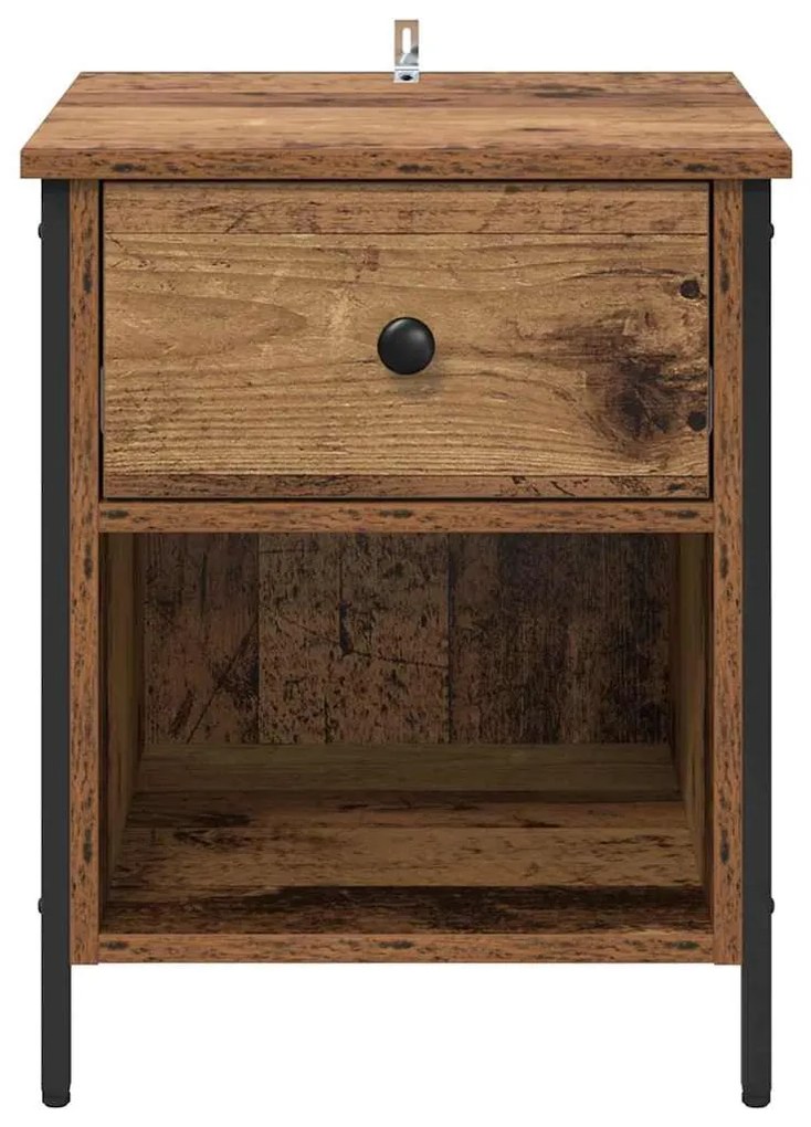 Éjjeliszekrény fiókkal 2 pcs Régi fa 40 x 42 x 50 cm Faanyag