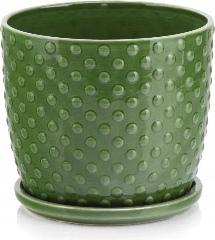 Kerámia Virágcserép Állvánnyal 13 x 12 cm Zöld