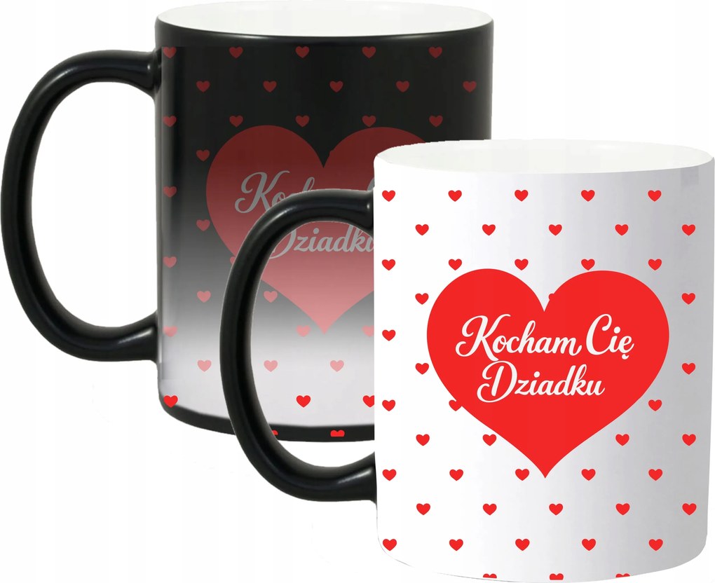 Mágikus bögre Eltűnő Ajándék Nagypapa napja "Szeretlek Nagypapa"