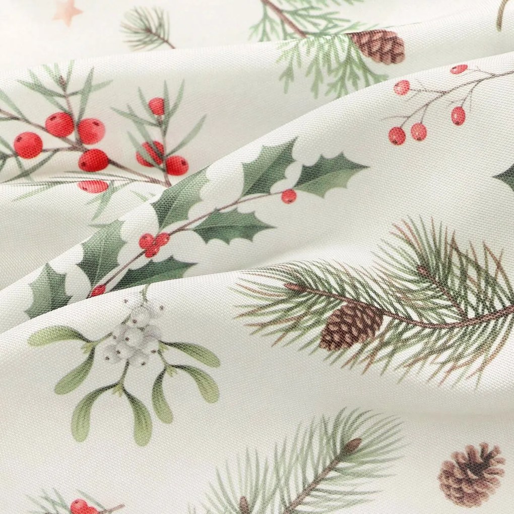 Goldea karácsonyi teflonbevonatú asztalterítő - téli ágacskák 120 x 160 cm