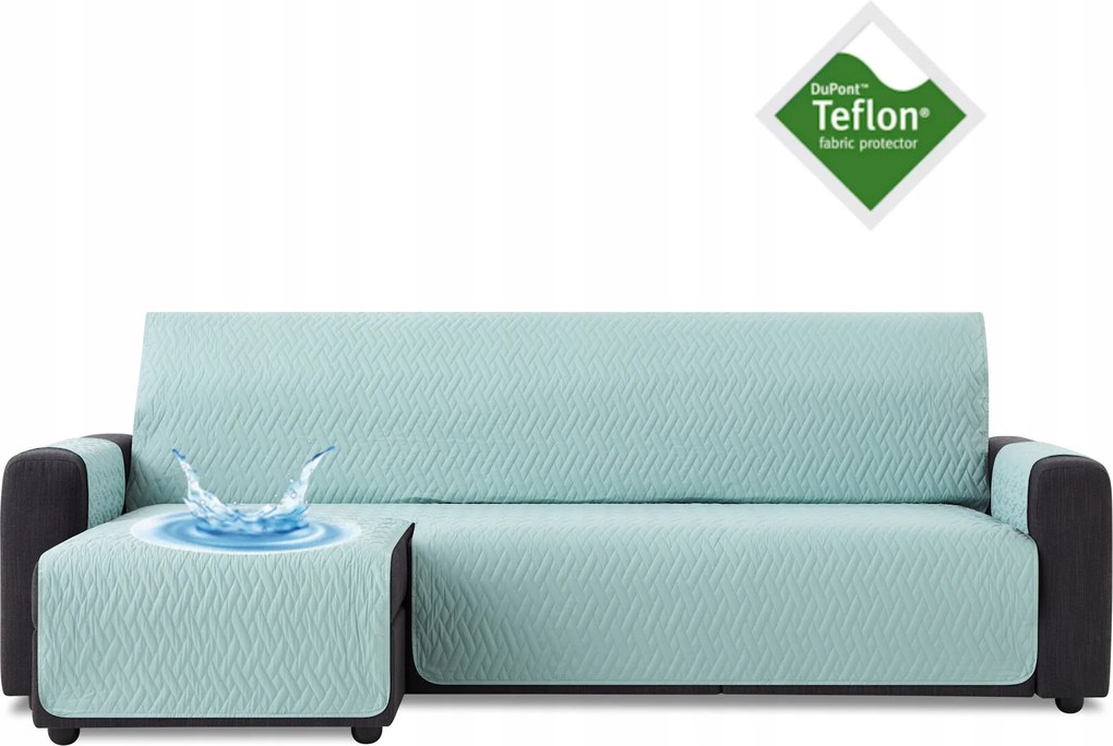 Ágytakaró vízálló kanapé sarokvédő teflon menta 240 cm bal