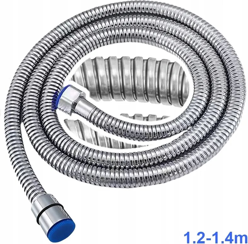 Nyújtható Zuhanytömlő 120 145cm acél Króm fülhallgatóhoz