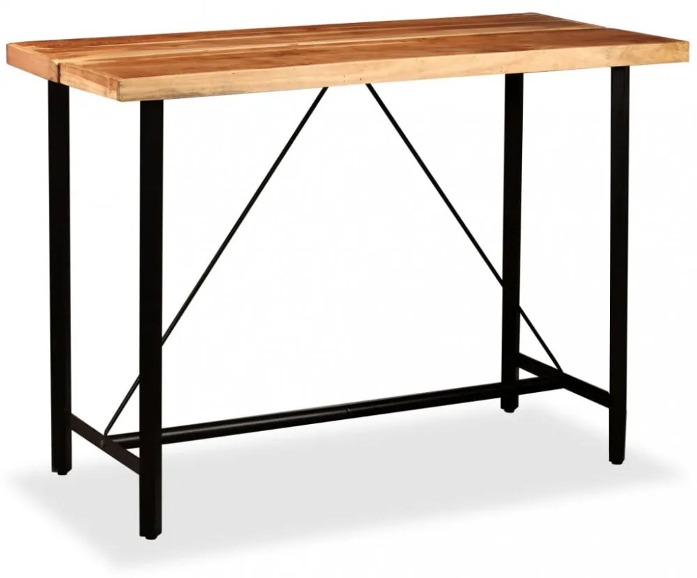 7-részes tömör akácfa és újrahasznosított fa bárszett