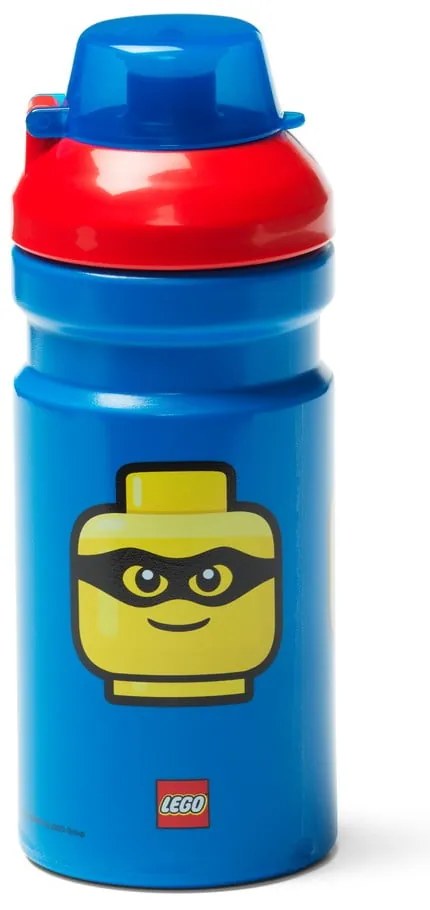 Iconic kék kulacs piros kupakkal, 390 ml - LEGO®