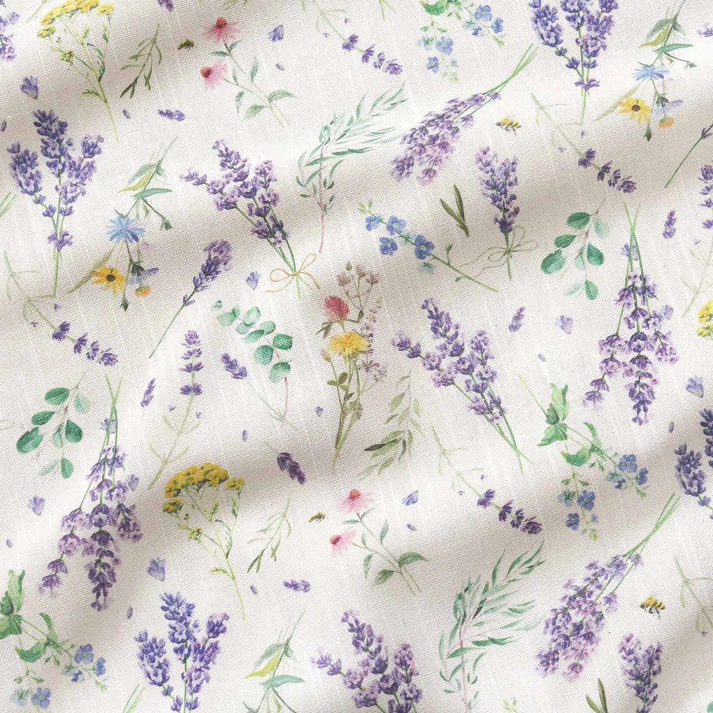 Goldea kör alakú dekoratív terítő valencia - levendulás kert Ø 170 cm