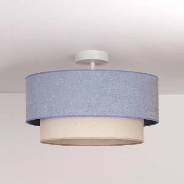 Brilagi - BOHO ECO LED felületre szerelhető csillár 1xE27/10W/230V Ø 40 cm kék/krémszínű