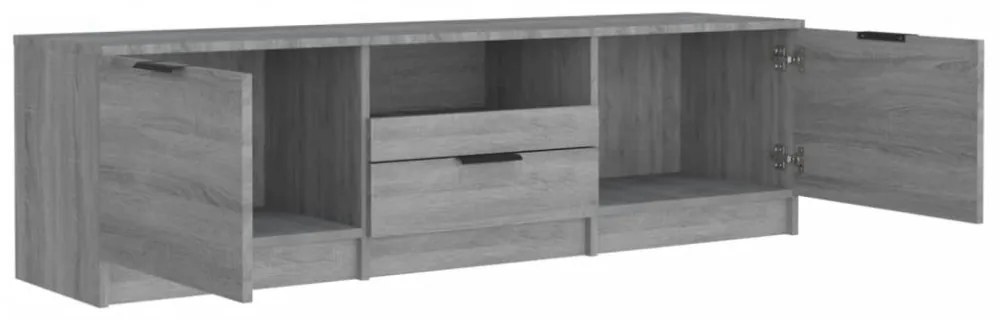 szürke sonoma színű szerelt fa TV-szekrény 140 x 35 x 40 cm
