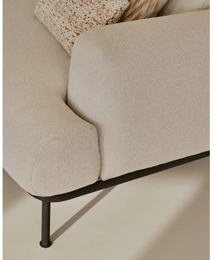 Bézs zsenília állítható kanapé 214 cm Aurum – Kave Home