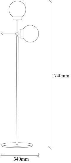 Állólámpa MUDONI 2xE27/40W/230V
