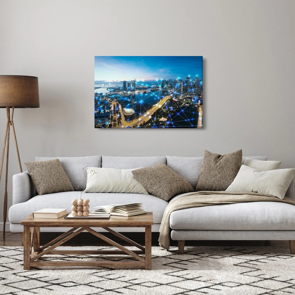 Kép - Városhálózat (90x60 cm)