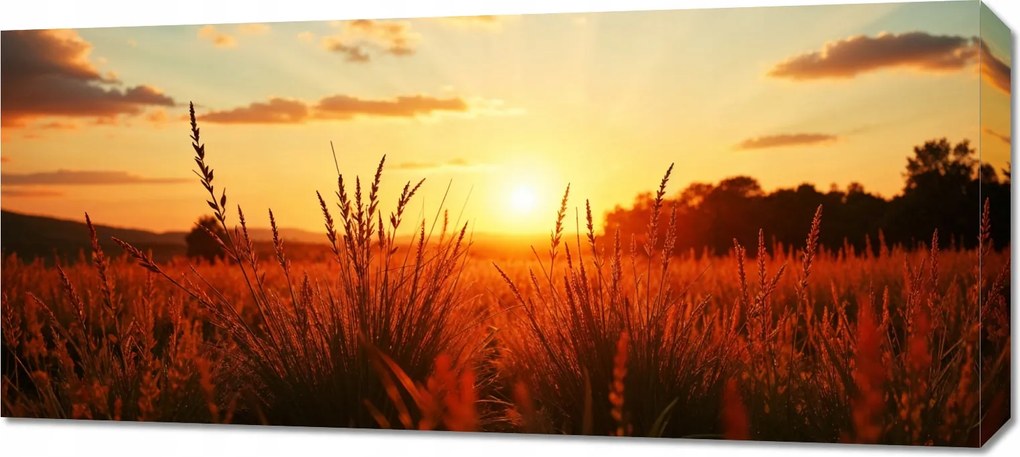 Vászonkép 90x40cm Hálószoba Nappaliba Panoráma Mező 2